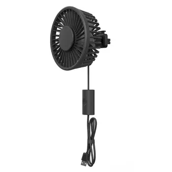 

360 Degree Rotation 3-Speed Adjustable USB Fan for Car A/C Vent SUV Home Office 72XB
