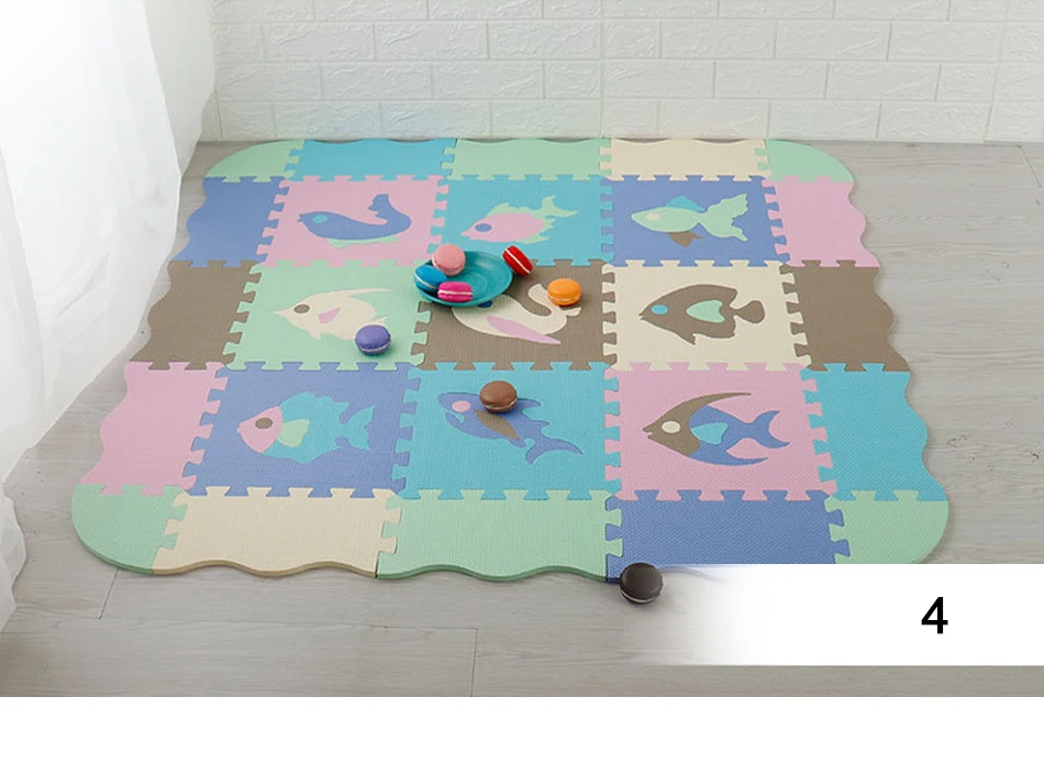 Esteira com Cerca Brinquedos para Crianças Espuma Jogar Bebê Quebra-cabeça Jigsaw Piso Desenvolvimento Esteiras Engrossar Tapete Almofada Atividade Educacional Eva 19 Eva espuma jogar esteira com cerca bebê