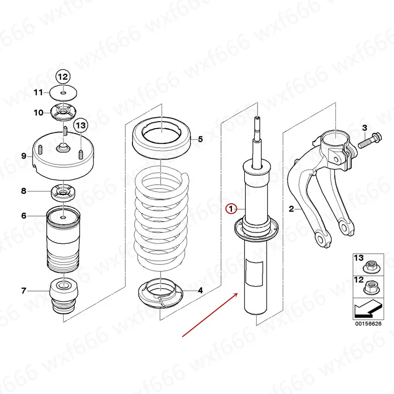 31316781919 Car Front Shock Absorber Suitable For X5b Mwe70 Front Shock