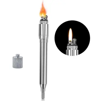 

Outdoor Survival Blow Fire Tube Portable Fire Starter Tube Retractable Stainless Steel Camping Blow Fire Tube Lighter