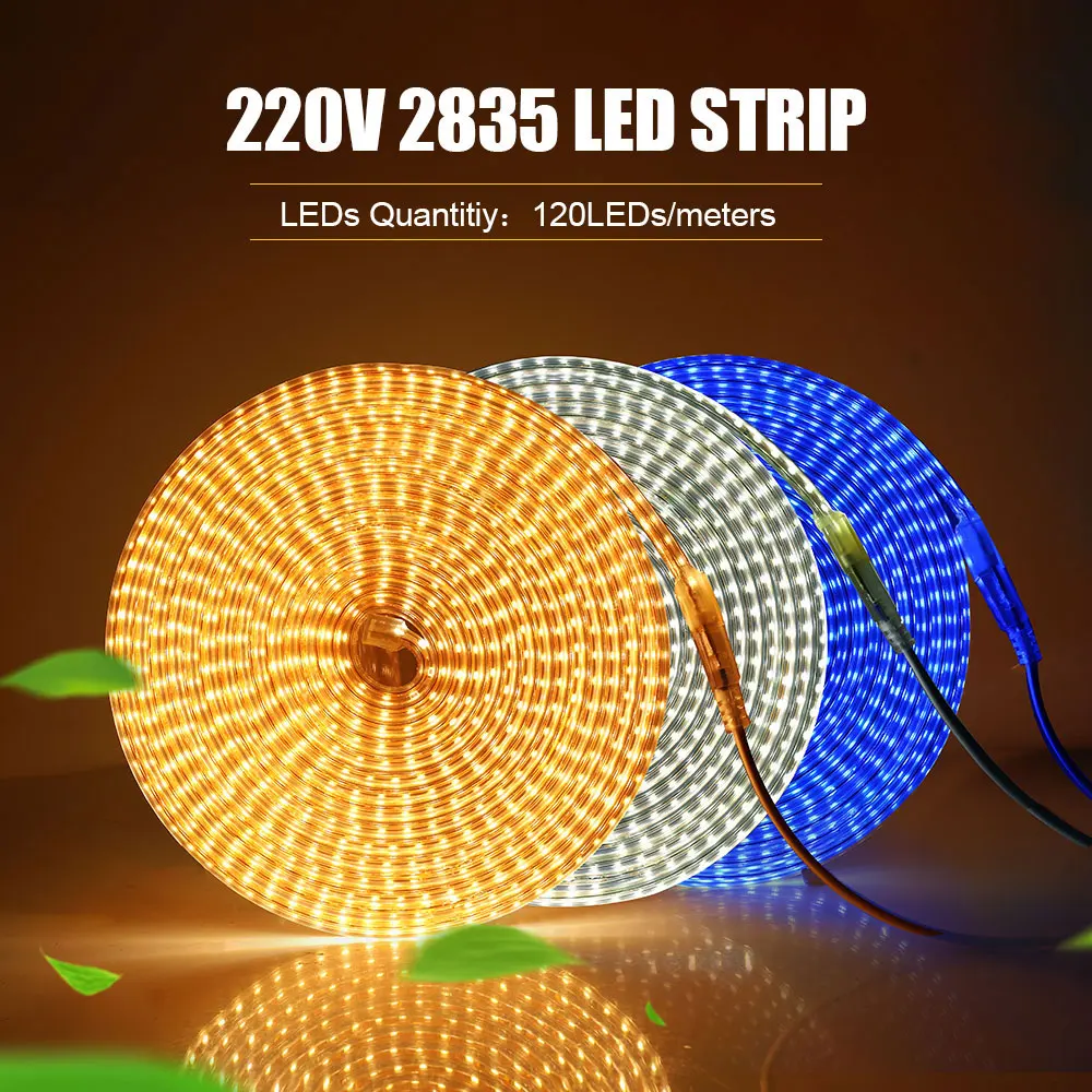 Светодиодный светильник SMD2835 220 В 120 светодиодный/м белый/теплый белый