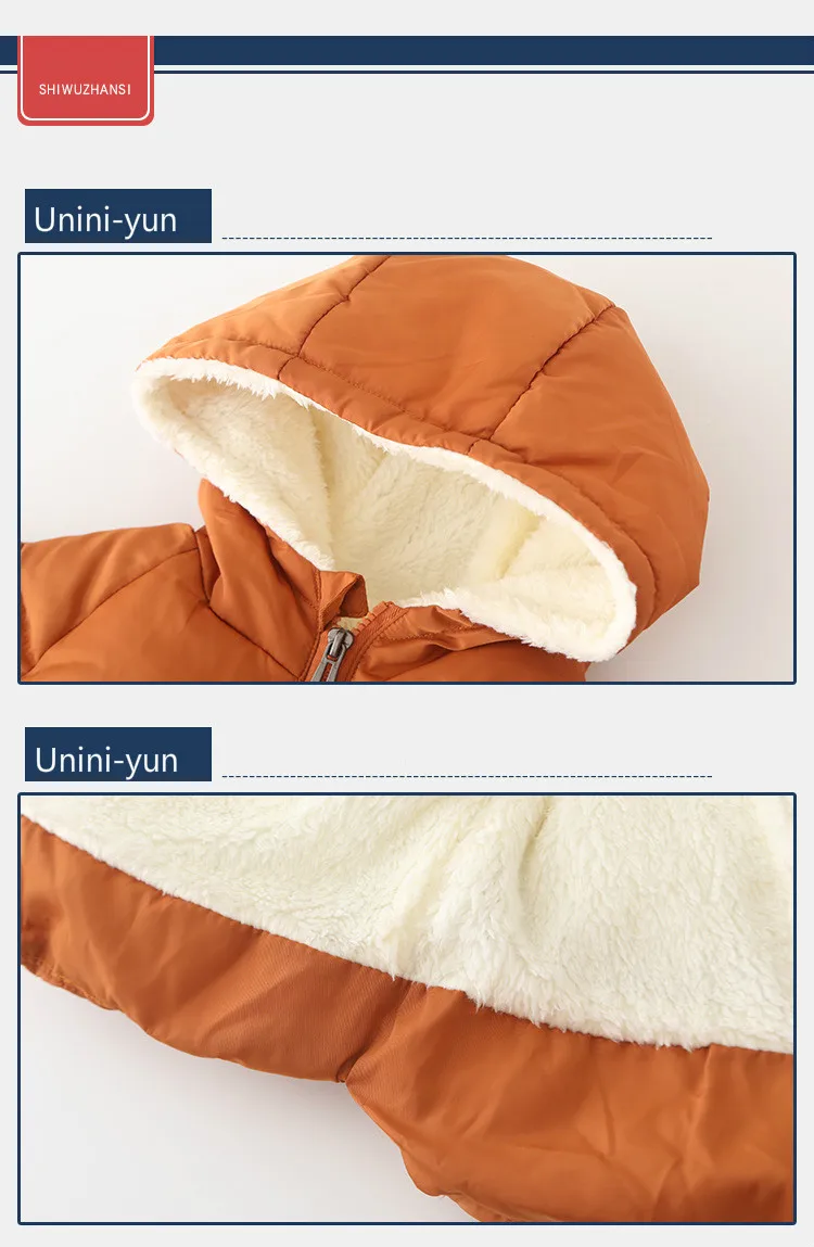 Winter Children Parkas 24M-8Y European Style Boys Girls Warm Outerwear Hooded Coats for Girls Boys Winter Jacket Coats Winter