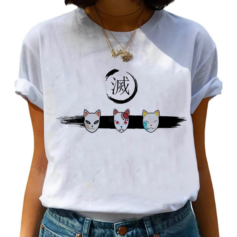 90s kimetsu no yaiba demon slayer t shirt graphic top tees japanese anime tshirt harajuku kawaii streetwear punk tshirt