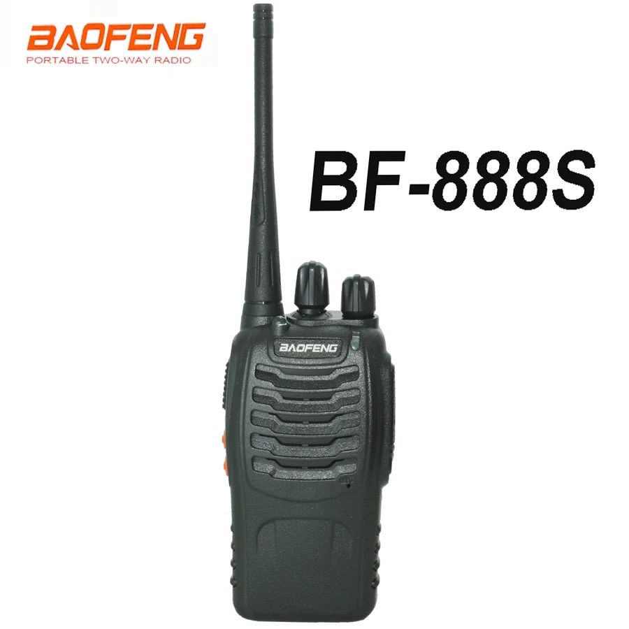 Baofeng-walkie-talkie BF-888S, radio portátil de dos vías, 5W, UHF, 400-470MHz, 16 canales, transmisor y transceptor, 1 Uds.