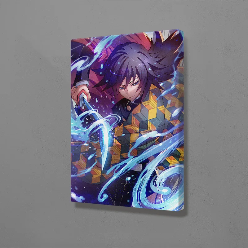 Demon Slayer Tomioka Giyuu 3D Poster Wall Art 3D Flip Gradient Poster Anime  Painting 3D Wall Stickers Home Decor Gifts Kids Toy