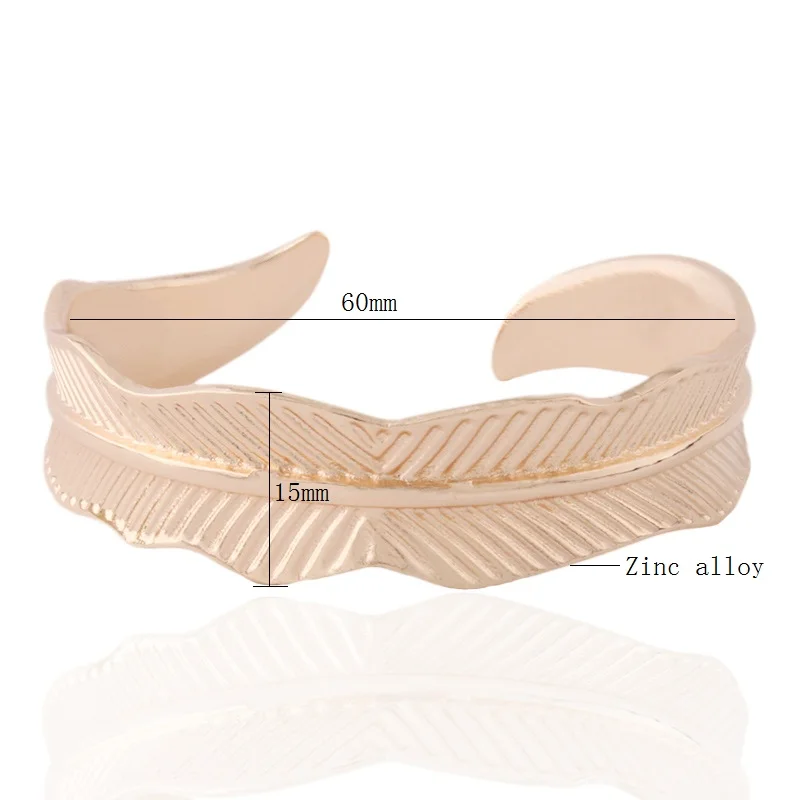 NeeFu WoFu Big leaves Bracelets Open silver Bracelet wire bangles for women Fashion luxury Jewelry collection