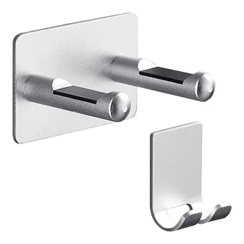 

Hanger Rack Universal Storage Space Aluminium Free Punch Wall Mount Hair Dryer Holder Waterproof Silver Bracket Rustproof