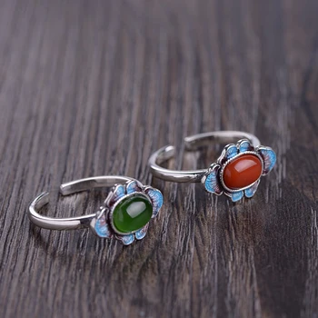 

S925 Silver Vintage Ring Woman Sends Friend From Band Adjustable