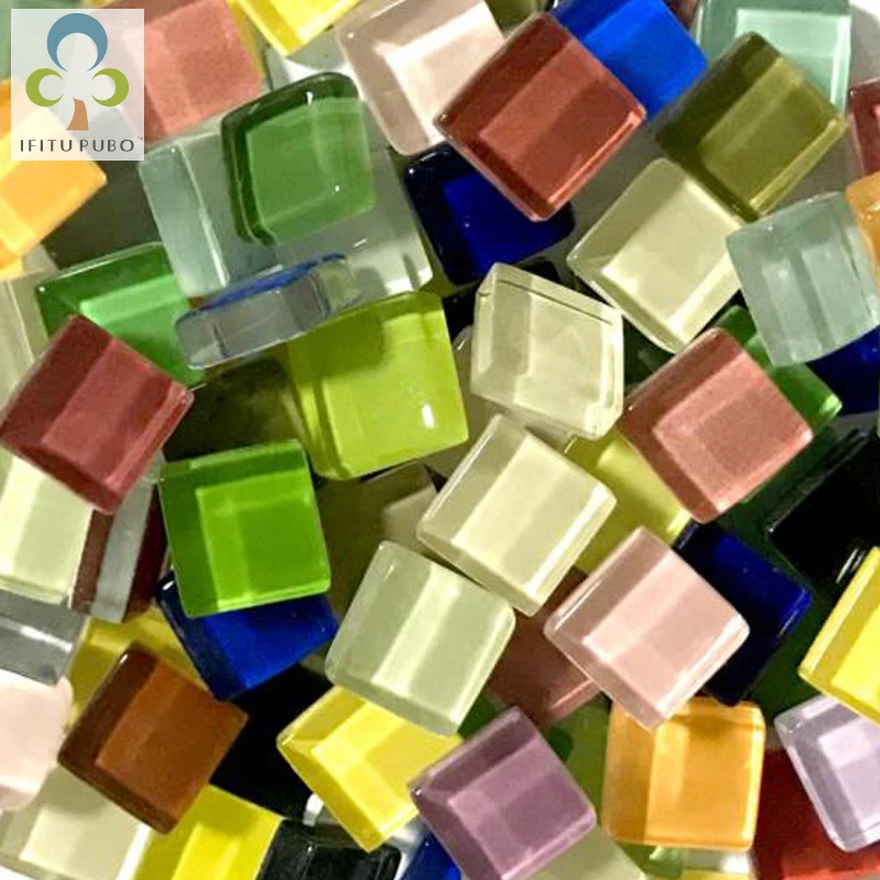 Lot Of 100g Mixed Colour Square Mosaic Tiles 1cm X 1cm For Crafts DIY 