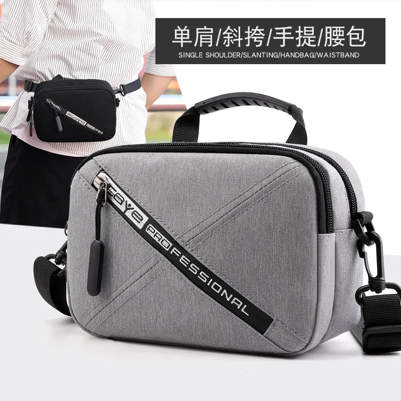 

New Style Outdoor Solid Color One-Shoulder Cross-body Bag Waterproof Multi-functional Men's Storage Wallet Purse
