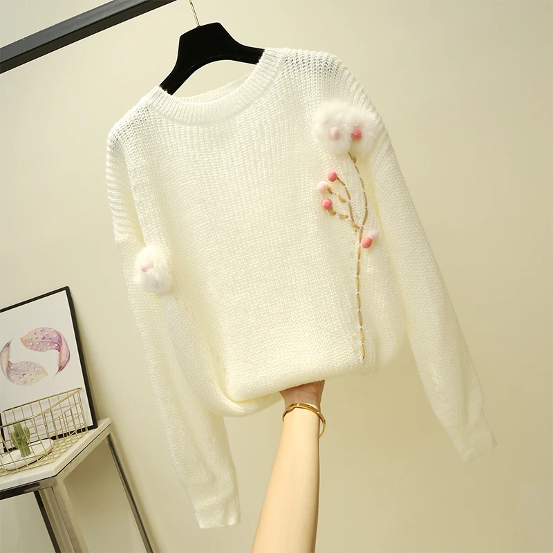 

Autumn Winter Fashion Candy Color Sweater Women O-Neck Knitting Warm Pullovers Loose Female Casual Thick Sweater Tops