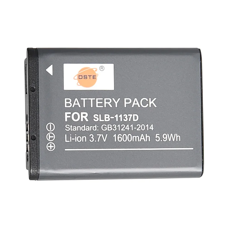 2 шт. 1600 мАч 3,7 V SLB-1137D 1137D DSTE Камера Батарея Зарядное устройство для samsung TL34HD i80 i100 L74 NV1 NV24 NV30 NV40 NV100HD NV103