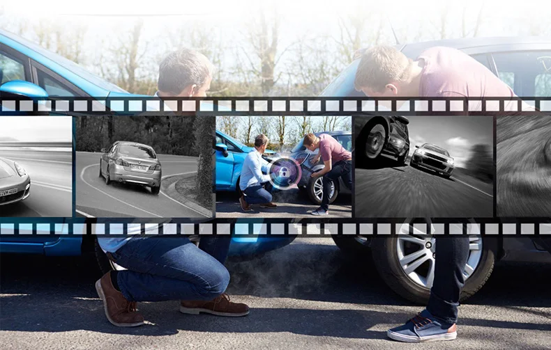 Full HD 1080P Автомобильный видеорегистратор с двумя объективами камера 4,3 дюймов Сенсорное зеркало заднего вида Цифровой Автомобильный видеорегистратор регистрационный g-сенсор