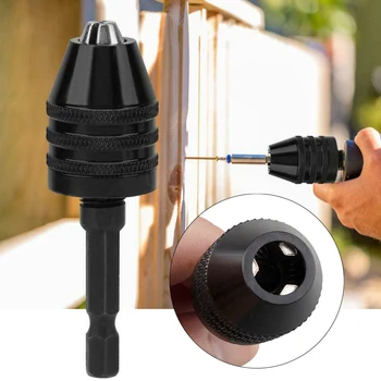 

0.6-8 mm Drill Chuck Hex Shank Clamping Range Driver Tool Accessories Keyless Adapter Impact Three Jaw Electric Grinder