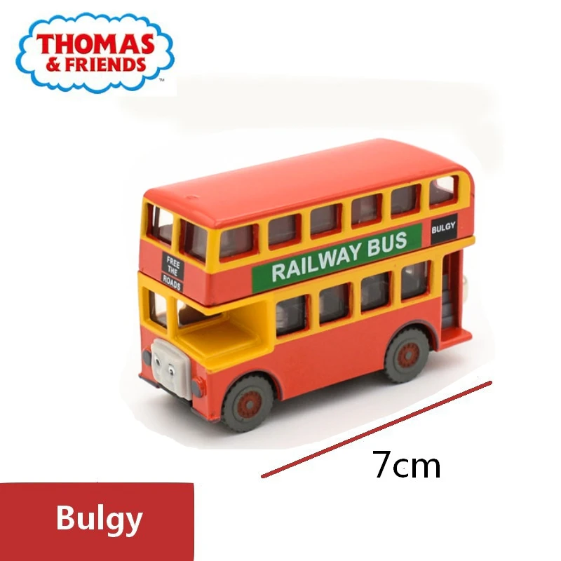 Thomas and Friends Strackmaster 1:43 Двойные головки Mighty Mac фиолетовый поезд модель сплава Магнитный трек мальчик игрушка подарок на день рождения - Цвет: Bulgy