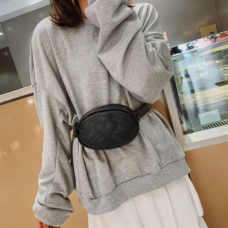 

2019 New Style Online Celebrity Celebrity Style Small Black Bag bai da xiao Chest Pack Casual One-Shoulder Diagonal Bag Women's