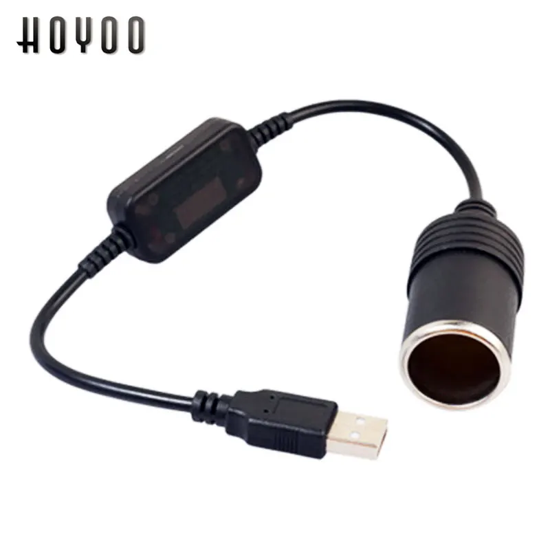

Car Converter Adapter Wired Controller USB Port to 12V Cigarette Lighter Socket Female Power Cord for Xiaomi Power Bank DVR