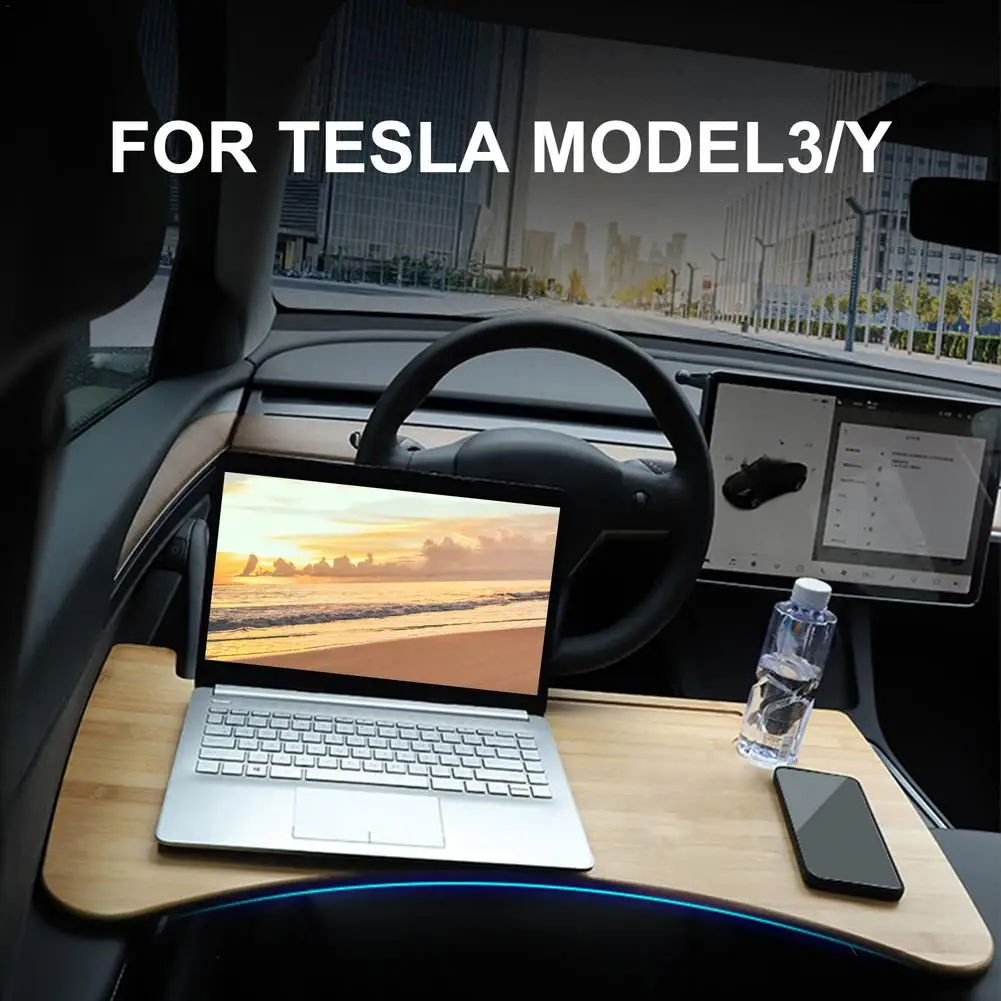 Tesla modèle Y/3 plateau repas déjeuner en voiture bureau pour ordinateur  portable pour travailler à distance voitures Table mise à niveau plus  confortable grand espace - AliExpress