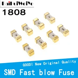 Fusível rápido 10 tamanhos, 1808 v e 125v, 250 smd, 1a, 2a, 3a, 4a, 5a, 6.3a, 7a, 8a, 10a, 15a, 12a, 20a, fusíveis cerâmicos