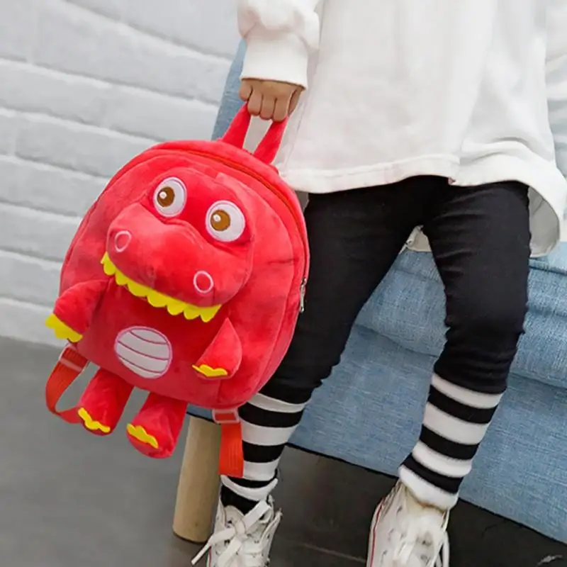 1-3Y Soft Mini Schoolbag for Kindergarten Student Plush Cartoon Frog Shape School Bag Backpacks Cute Satchel