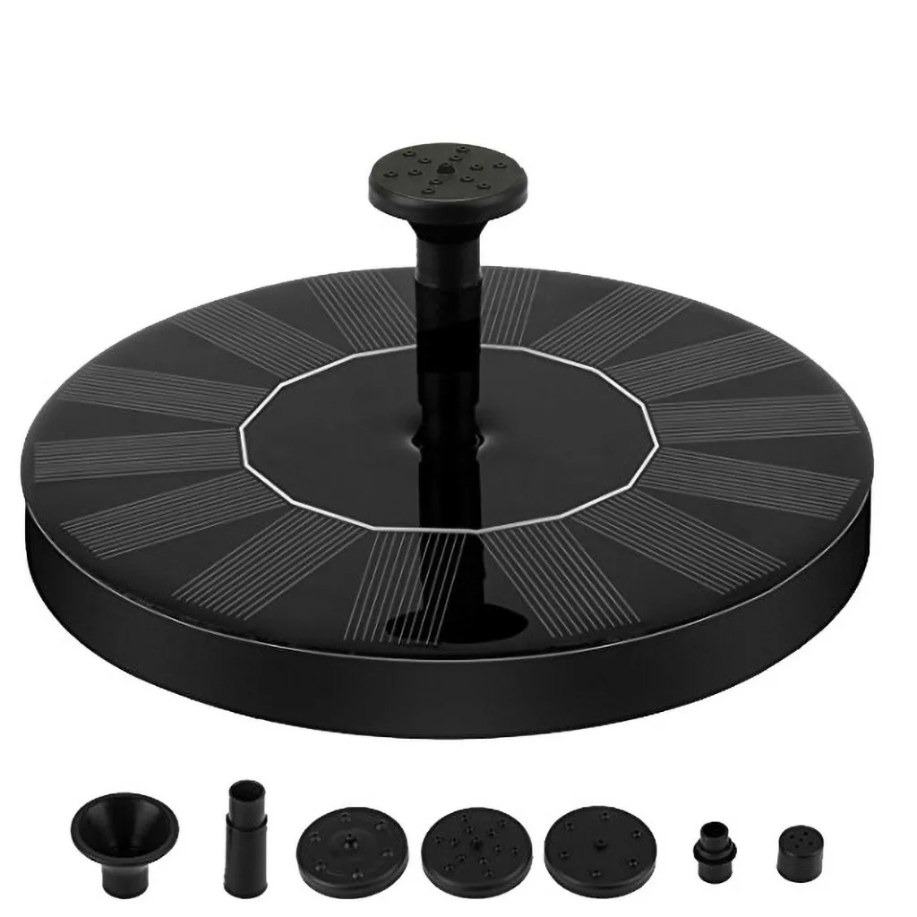 1.4W Solar Pump Fountain Water Garden Pool Pond Watering with Nozzle Accessories Decor | Дом и сад