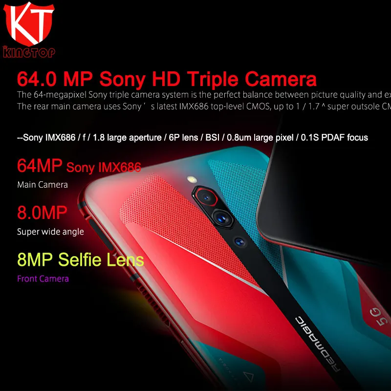 Глобальный оригинальный ZTE nubia Red Magic 5G мобильный телефон 6 55 &quot144 Гц Snarpdragon 865 64MP 8G