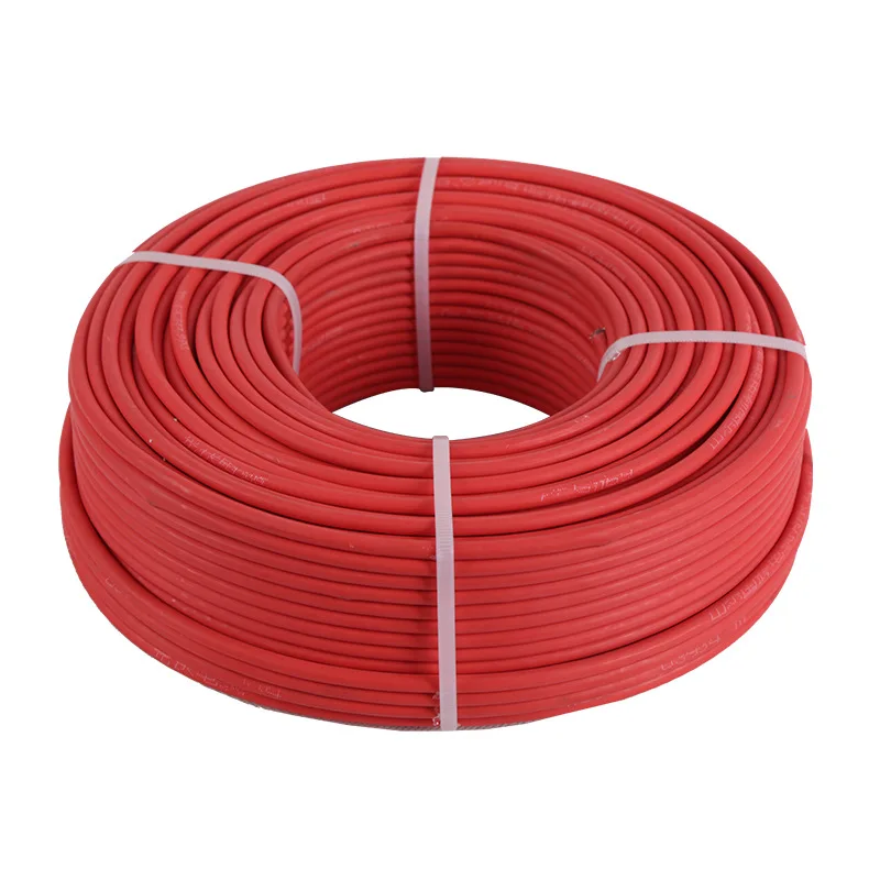 50 м/рулон 1x2.5mm2 Солнечный Кабель 14AWG медный кабель TUV утверждение красный/черный