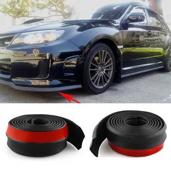 

2.5m Width Car Protector Front Bumper Lip Splitter Car Sticker Body Kit Spoiler Bumpers Valance Chin Car Rubber Strip