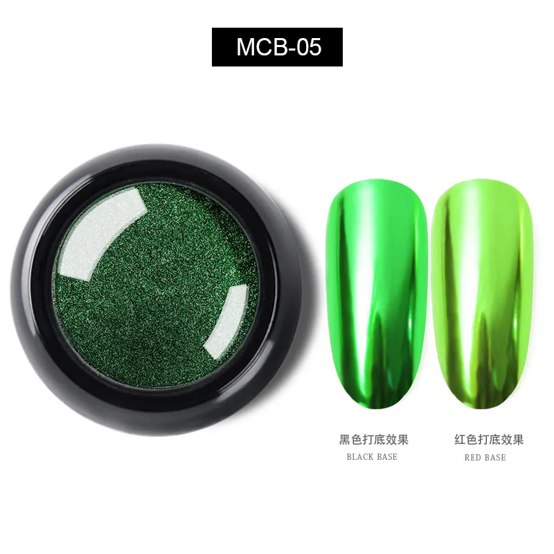 Металлическая зеркальная пудра для ногтей, 12 цветов, блестящая погружная пудра для ногтей, волшебная сияющая пудра для ногтей - Цвет: MCB-05