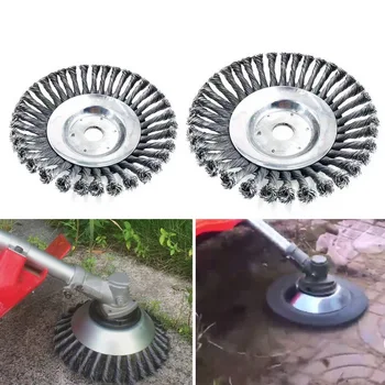 

200mm Steel Wire Grass Trimmer Head Grass Brush Cutter Dust Removal Weeding Plate Break-proof Safe Strimmer Lawn Mover Tool