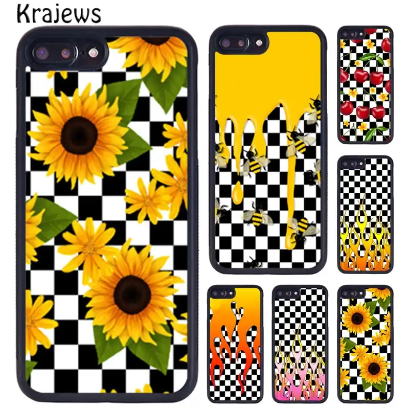 Maiyaca Checkered Checkerboard Flame Phone Case For Iphone 11 Pro