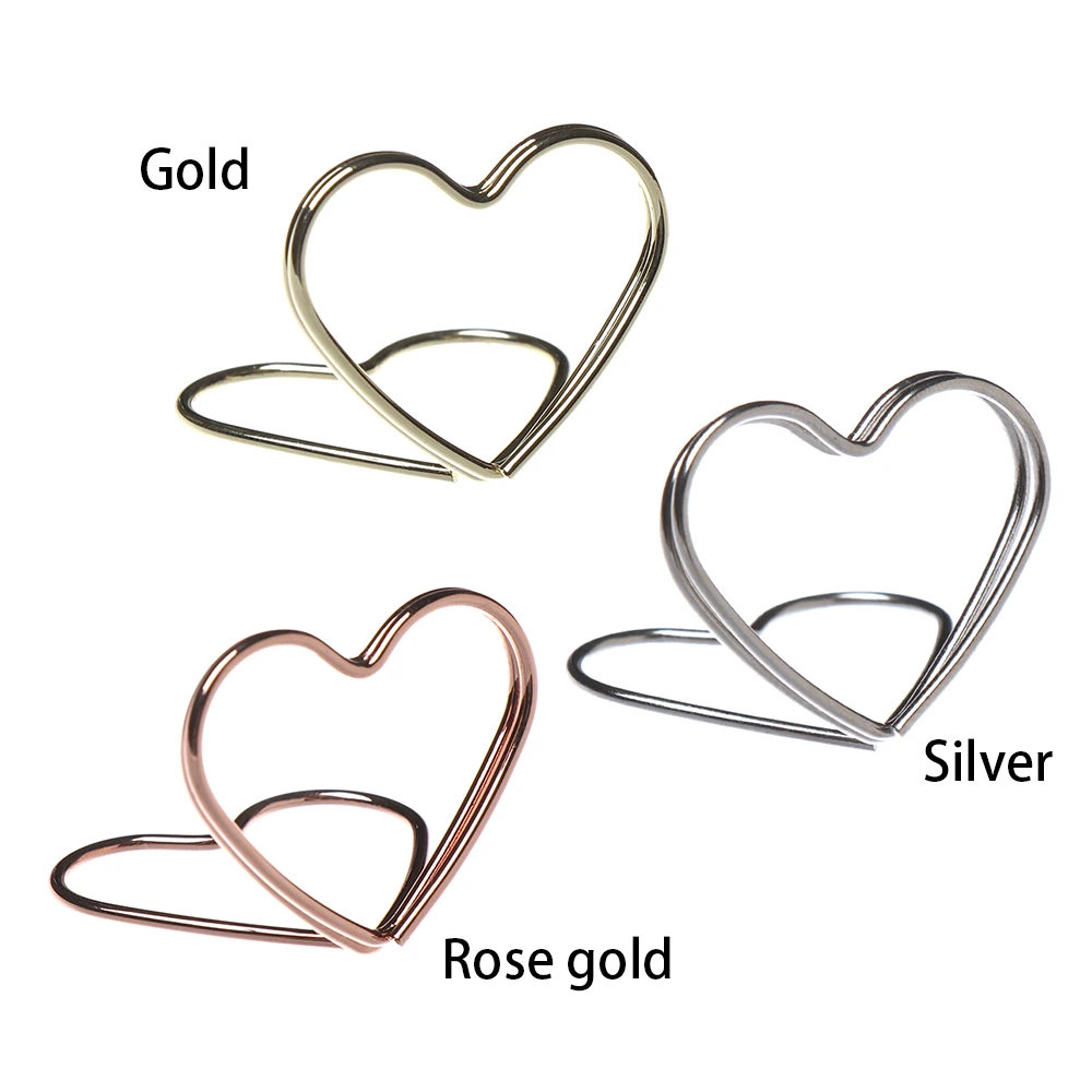 Heart Shape Place Card Clamps Stand Table Numbers Holder Photos Clips Heart Shape Place Card Clamps Stand Table Numbers Holder Photos Clips