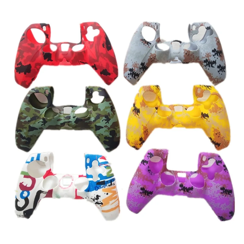

Colorful Handle Sleeve Silicone Case Dustproof Skin Protective Cover Anti-Slip for Sony PlayStation PS5 Controller