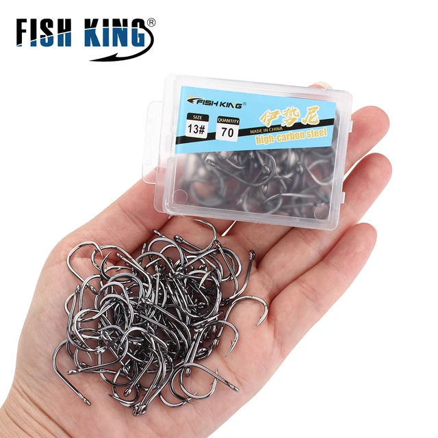 FISH KING ISEAMA Carp Fishing Hook High Carbon Steel Barbed Fishhooks With  Eye 1#-14# Single Circle Hook for Fishing Accessories - AliExpress