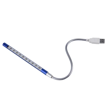 

10 LED USB Keyboard Light Night Flexible Lamp for Reading Notebook Laptop