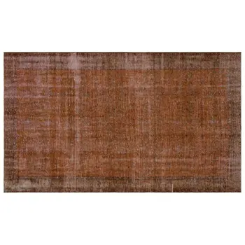 

Handmade Brown Vintage Overdyed Turkish Area Rug 192x324 Cm-6'4''X10'8''