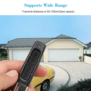 

Car Door Remote Control 433 MHz Electric Gate Garage Door Remote Control Key Fob Controller 4 Buttons Garage Gate Door Remote