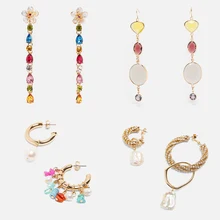 Лучшая леди мода имитация жемчуга ZA Висячие серьги для женщин фирменный дизайн Boho ювелирные украшения для свадьбы Вечерние подарки