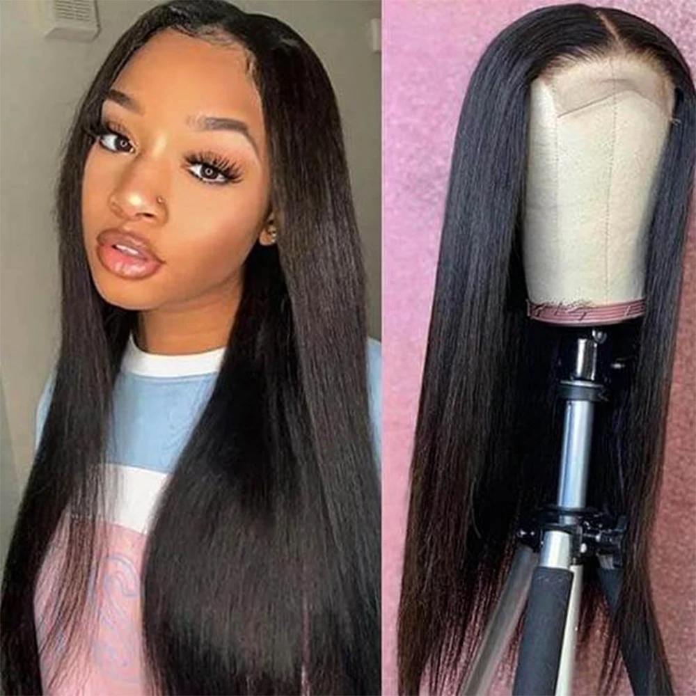 Abijale Brazilian Straight Lace Human Hair Wigs Closure Wigs For Women