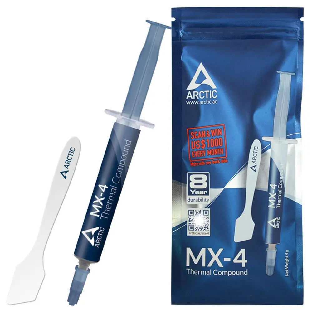 1x2019 MX-4 4g Gift ARCTIC MX-4 2g 4g 8g 20g AMD Intel процессор процессорный кулер вентилятор охлаждения термопаста паста смазочный радиатор MX-2 MX 4 - Цвет: 1x2019 MX-4 4g Gift