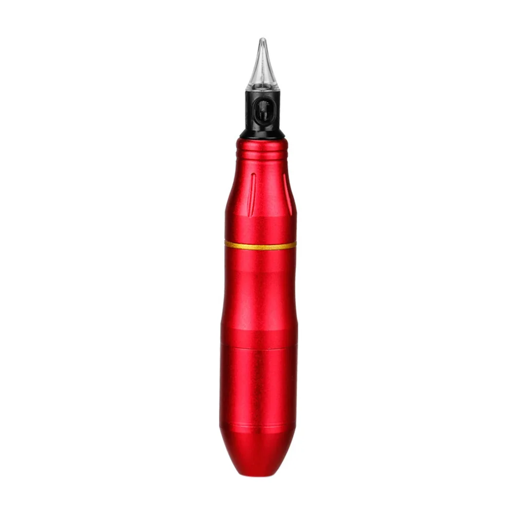Red Manooby профессиональная машинка ручка Бесшумный Мотор макияж брендовые пистолеты принадлежности машина татуаж боди арт аксессуары - Цвет: Red