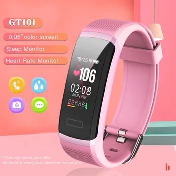 

Longet GT101 Women Fitness Tracker Smart Wristband Heart Rate SMS Notification Smart Bracelet Sport for Huawei Xiaomi Smartband