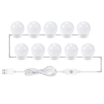 

Led Vanity Mirror Lights Kit With 10 Dimmable Light Bulbs For Makeup Vanity Table Set In Dressing Room Lighting Fixture Strips R
