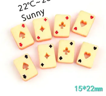 

Resin Poker Cookies Flat Back Resin Cabcohons Fake Food Biscuit Fit Phone Decoration DIY Scrapbooking Accessories