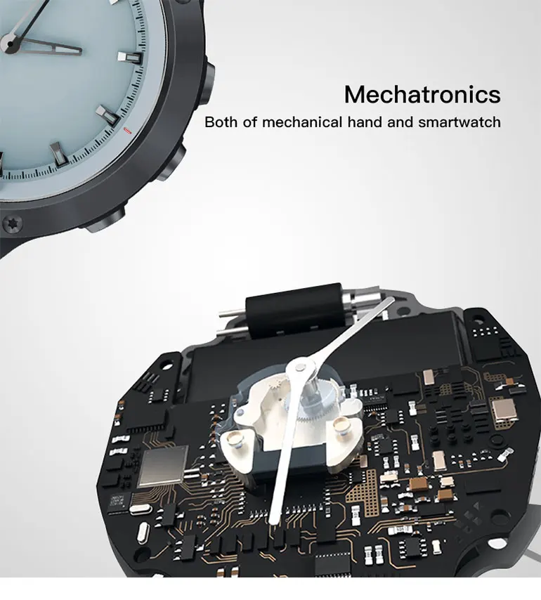 STrollAR Smartwatch Mens 2021 New Technology IP68 Waterproof Hybrid Transperant Screen Reloj Unique Luxury Man Sport Smart Watch