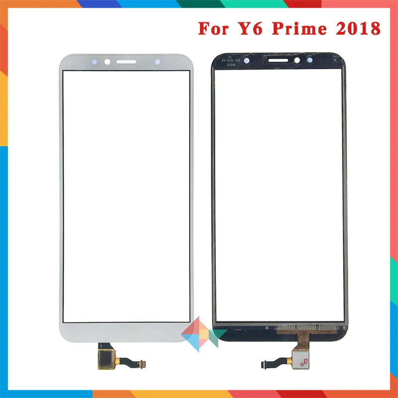 Высокое качество, 5,7 дюйма, для huawei Y6 /Y6 Prime, сенсорный экран, дигитайзер, переднее стекло, объектив, сенсорная панель, черный, белый, золотой, синий