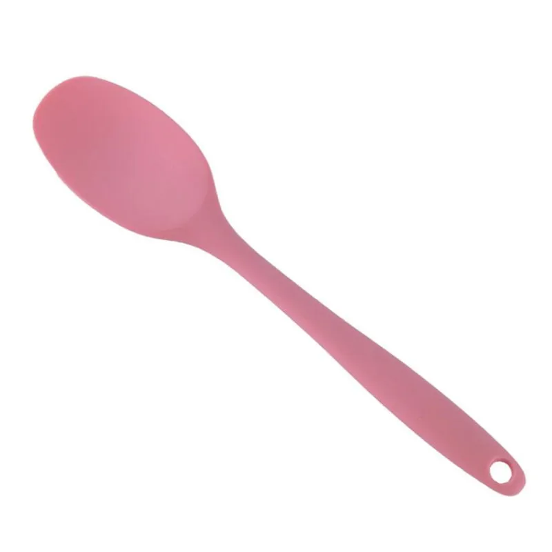 Silicone Spoon Heat Resistant Easy To Clean Non-stick Rice Spoons High Temperature Spoon Tableware Utensil Kitchen Tool silicone kitchen utensils silicone cooking spoon