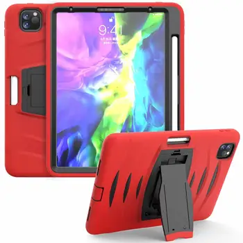 

Case For IPad Pro 11 inch 2020 Kids Shockproof Silicone Proof Full Body Tablet Protect Cover With Pencil Holder stand Funda+pen