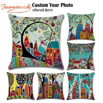 

Fuwatacchi 2020 New Custom Cushion Cover Personal Photo Pillow Covers Wedding Pet Photos Customize Gift Throw Pillowcase Home