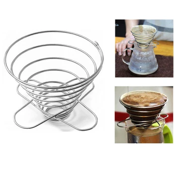 

Reusable Stainless Steel Coffee Dripper Tea Strainer Pour Over Cone Paperless Home Brewing Helper Coffee Kitchen Tools